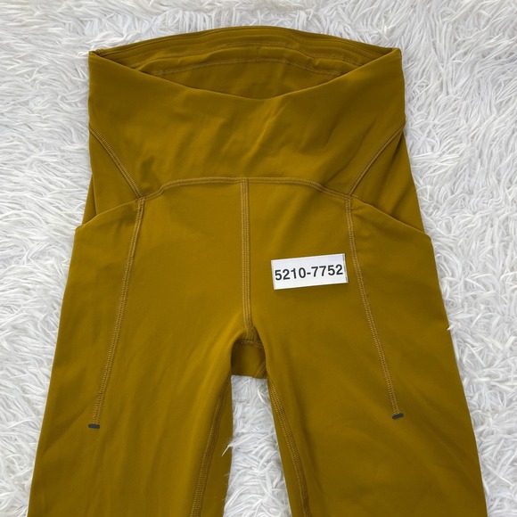 Lululemon Pants Womens 4 Gold Spice Power Thru High Rise Tight 25" Leggings Yoga - Picture 12 of 12